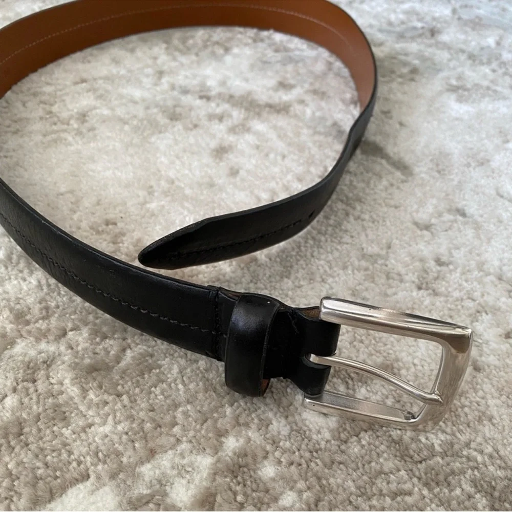 Bosca Black Leather Belt